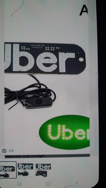 Reclama luminoasa led uber