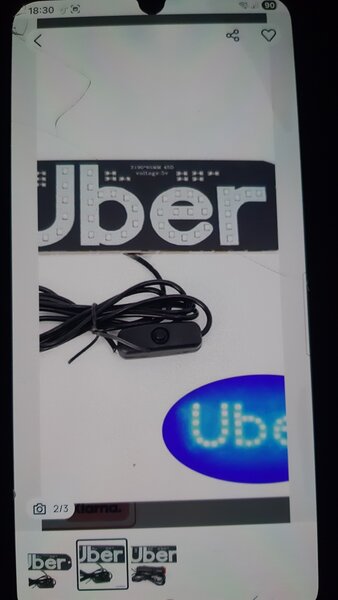 Reclama luminoasa led uber